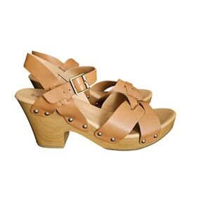 Korks by Kork-Ease Womens Brown Bagley Strap Platform Strappy Sandals Size 10